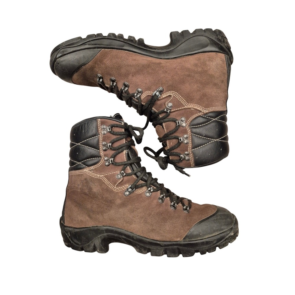 Meindl Mens Brown Suede Leather Hiking Boots High Mountain Trekking Shoes Sz 15